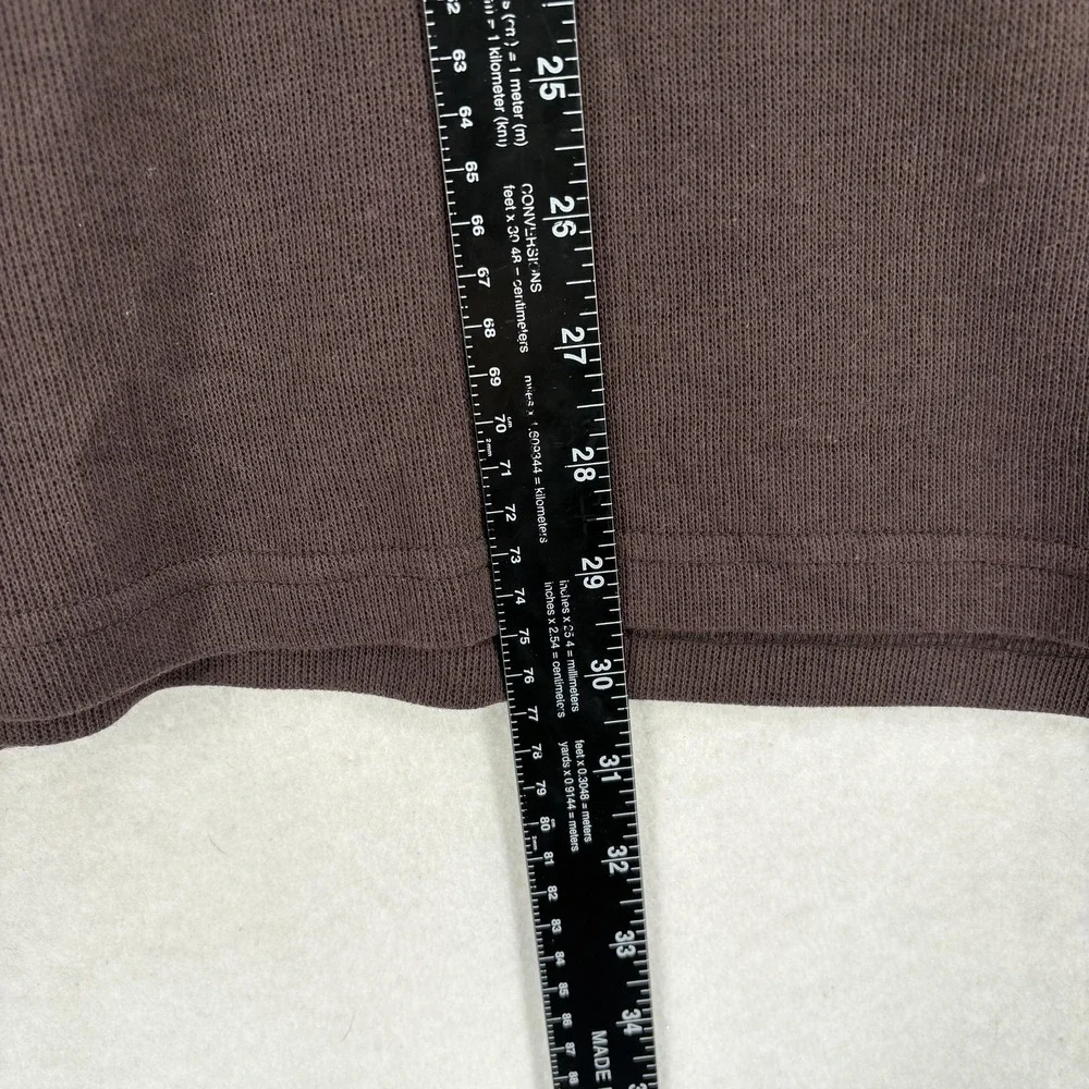 Perry Ellis Sweater Mens 2XL Brown Cotton Blend 1/4 Zip Collared Pullover Pocket - Picture 8 of 13